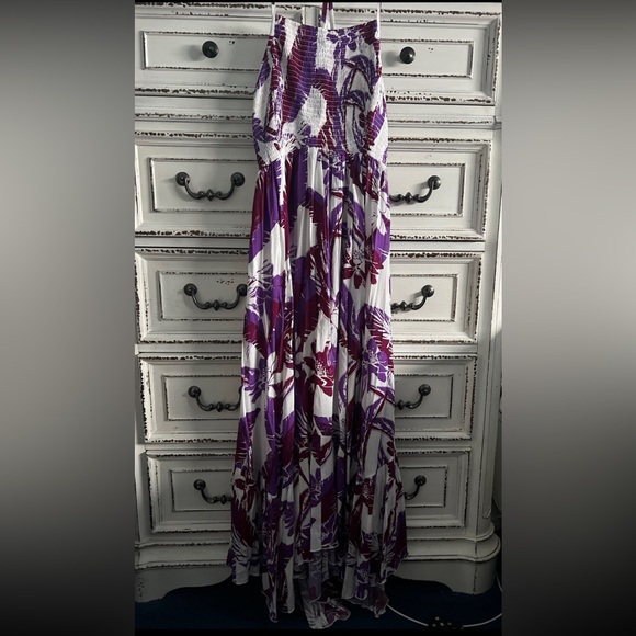 NWT Free People maxi dress purple white size M - Picture 11 of 14